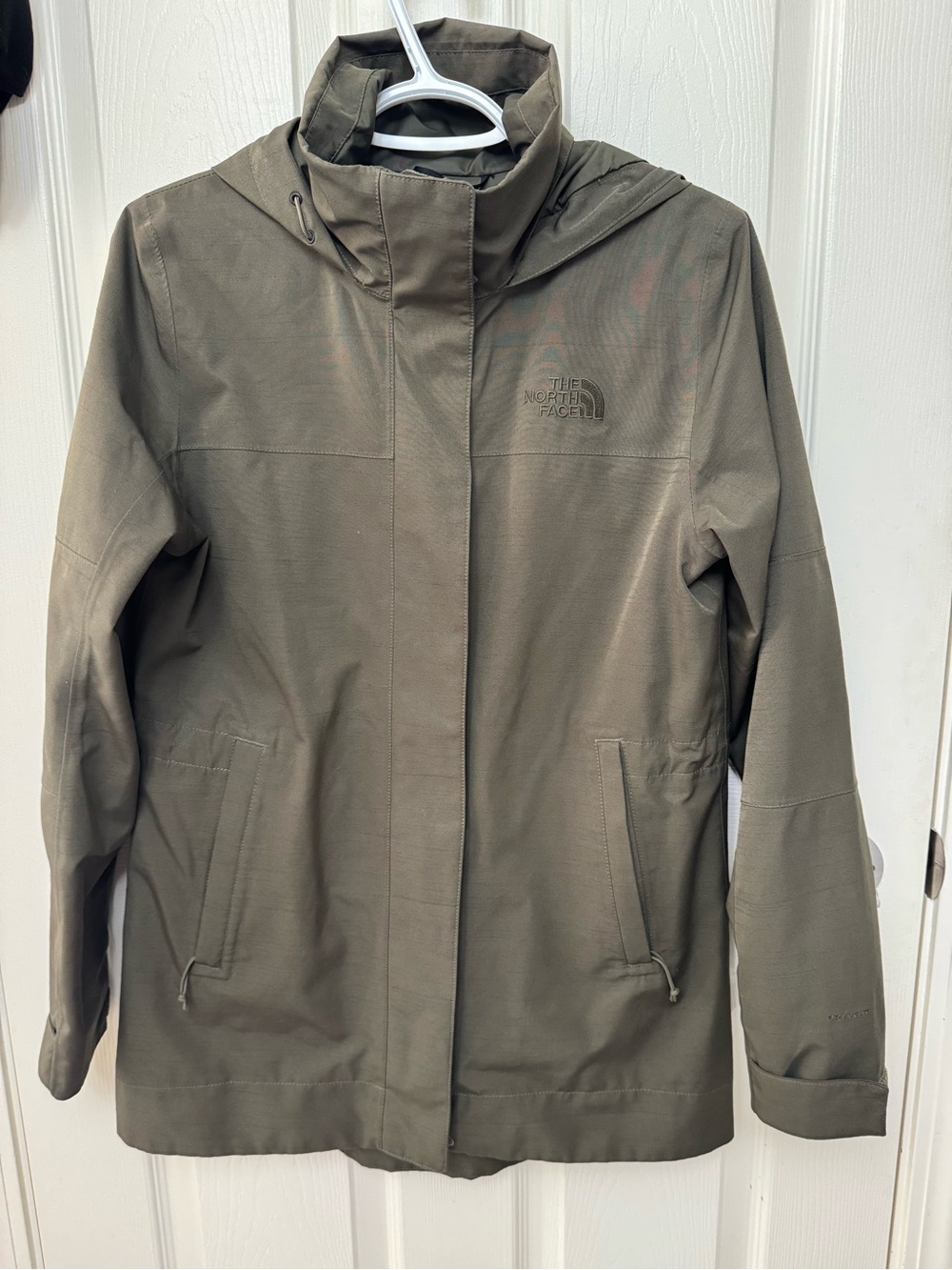 The North Face Olive Green Hooded Shell Jacket